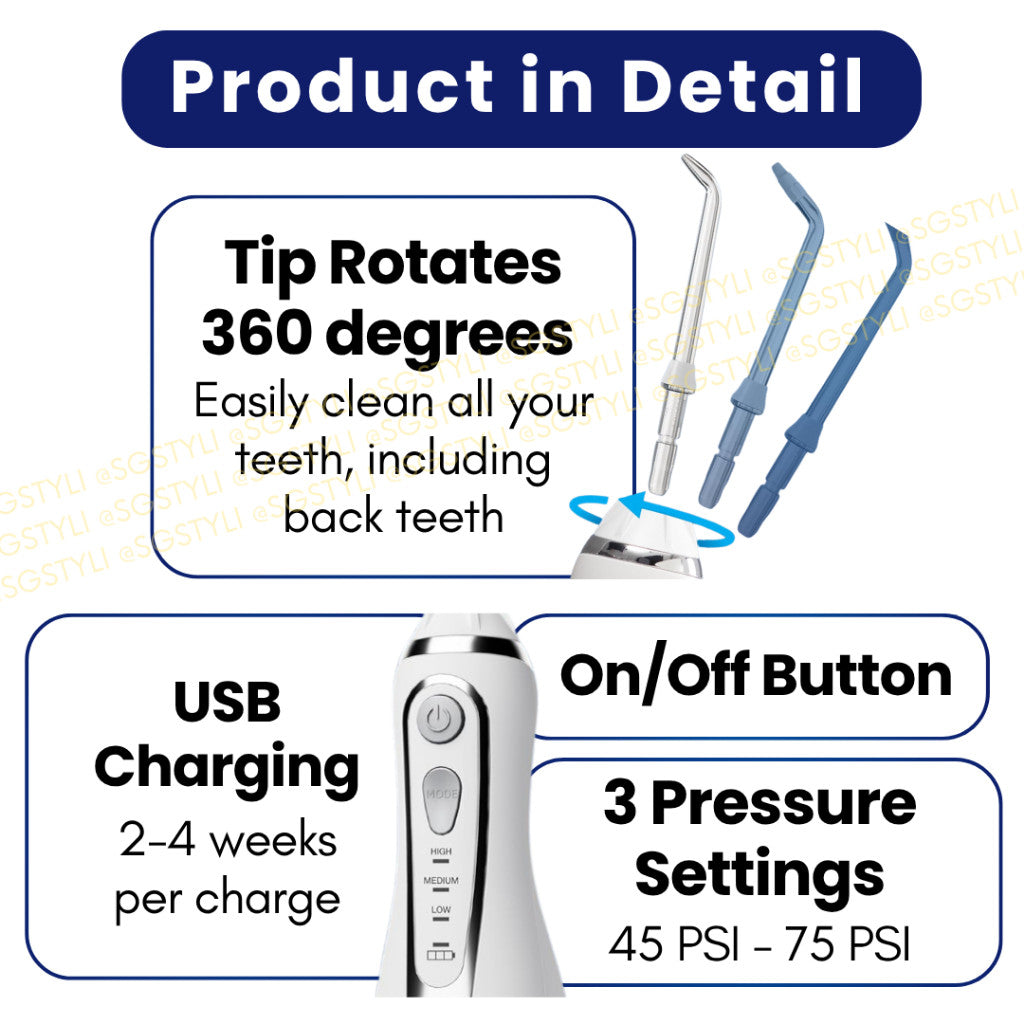 Waterpik Cordless Advanced Water Flosser Rechargeable WP-580 ADA Accepted