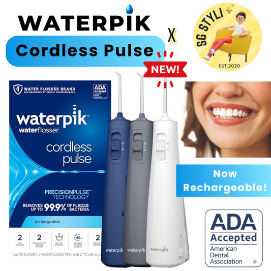 Waterpik Cordless Pulse Rechargeable Water Flosser Portable ADA Accepted