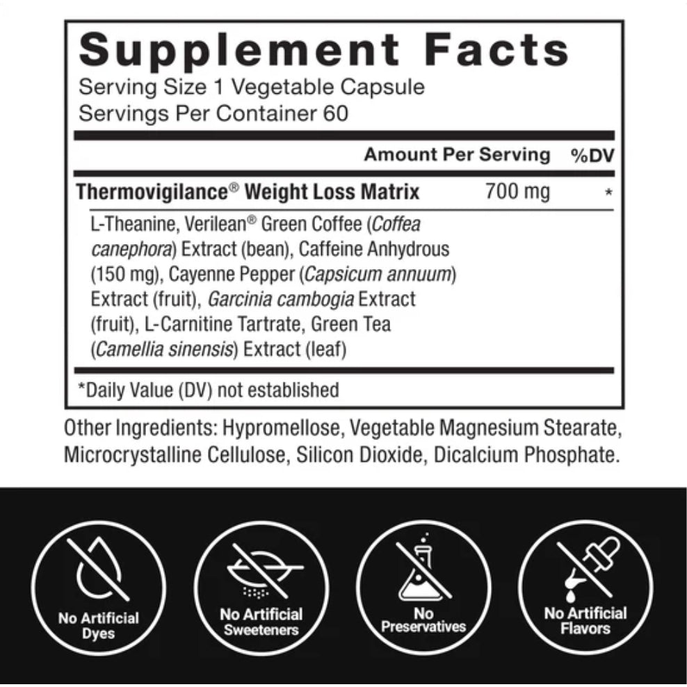 Force Factor LeanFire 30 Vegetarian Caps Fat Burner Lose Weight Metabolism Energy Booster