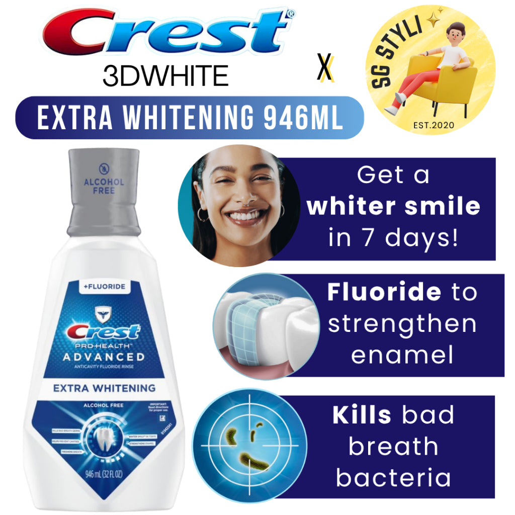 Crest Extra Whitening/Multi-Protection with Fluoride 946ml Prevent Cavity