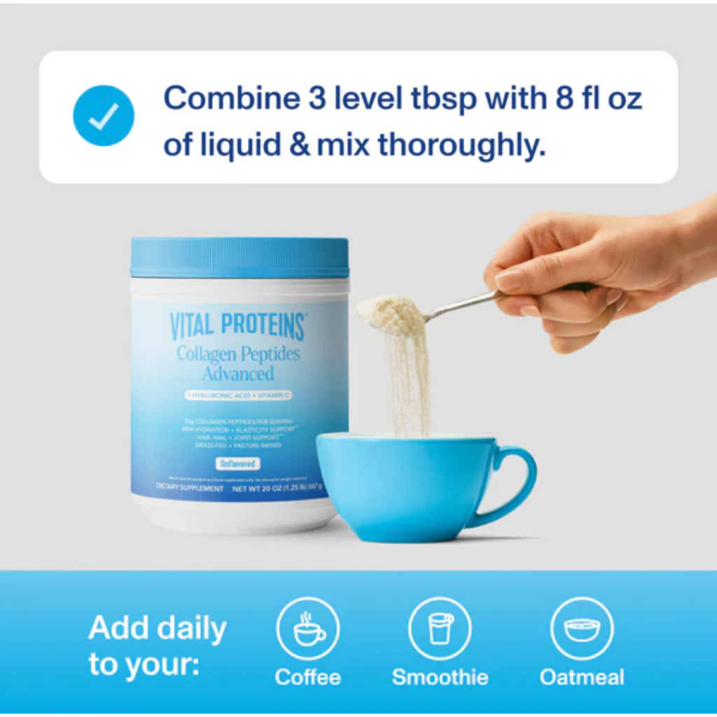 💯Vital Proteins Advanced HAVC Collagen Peptides 567g Hyaluronic Acid+Vitamin C EXP 2027