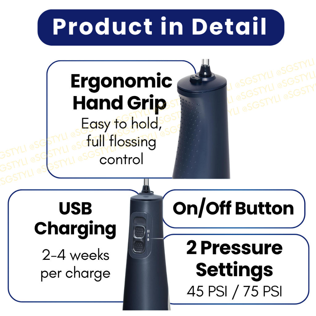 Waterpik Cordless Pulse Rechargeable Water Flosser Portable ADA Accepted