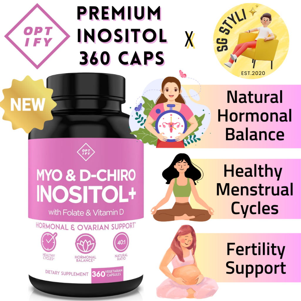 Premium Inositol Supplement - Myo-Inositol & D-Chiro Inositol + Folate & Vitamin D, PCOS