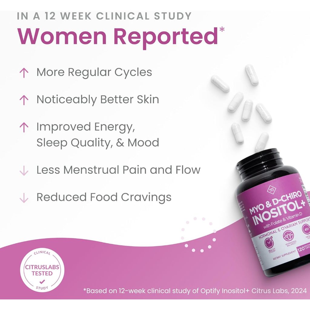 Premium Inositol Supplement - Myo-Inositol & D-Chiro Inositol + Folate & Vitamin D, PCOS