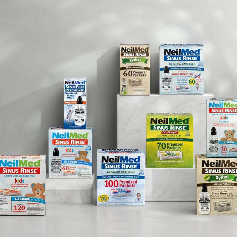 Neilmed Sinus Rinse Combo Kit 250 Packs + 2 Squeeze Bottles + 1 Saline Spray 75ml
