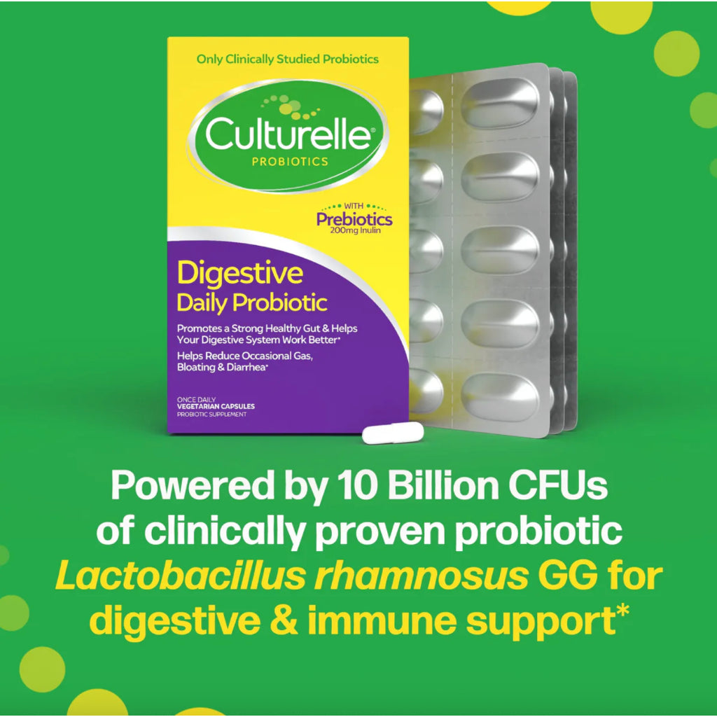 Culturelle Probiotics Daily Digestive 80s Vegan Lactobacillus Rham. GG 10Bil CFU
