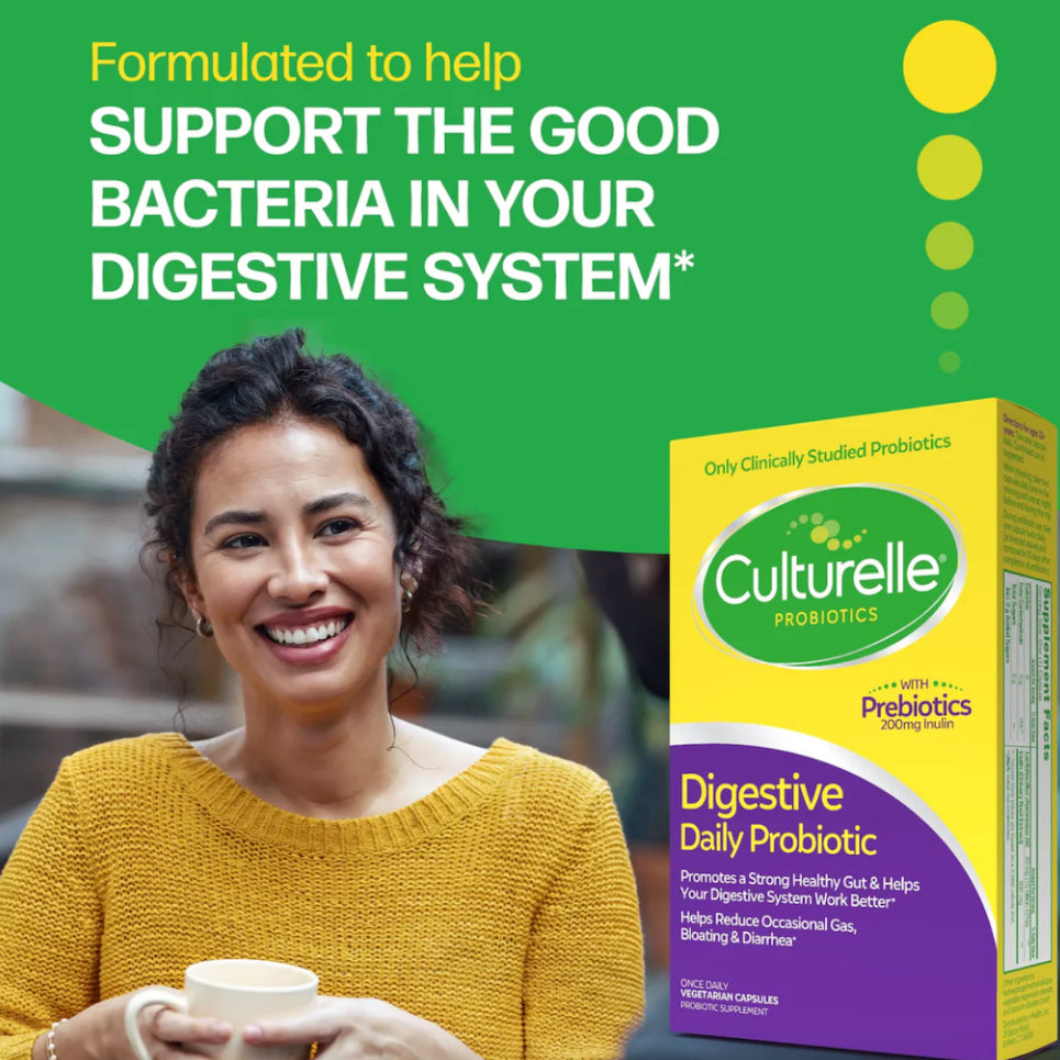Culturelle Probiotics Daily Digestive 80s Vegan Lactobacillus Rham. GG 10Bil CFU