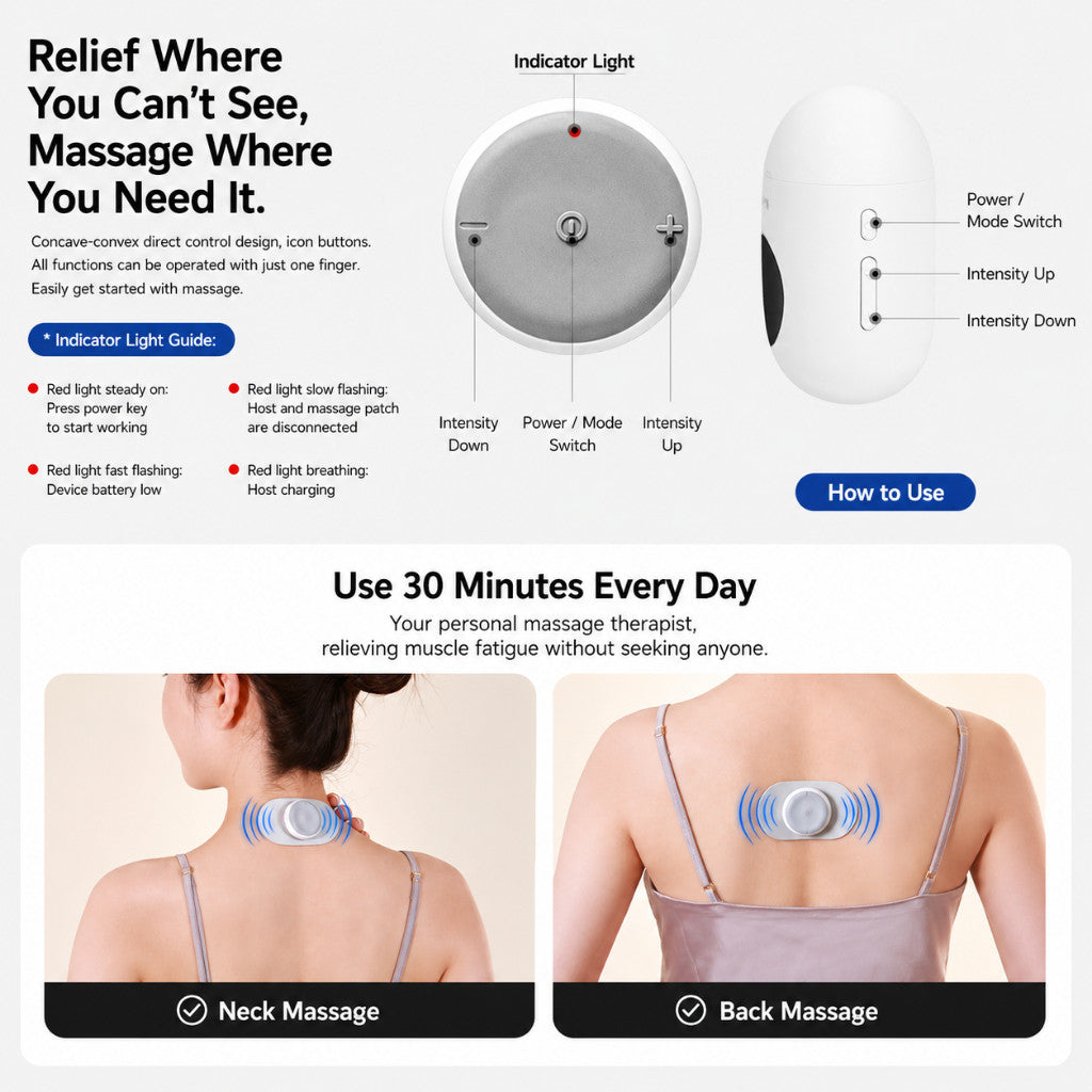 KPN Lowave Deep Massage PRO Device Set for Abdominal Cramps IBS Menstrual Period