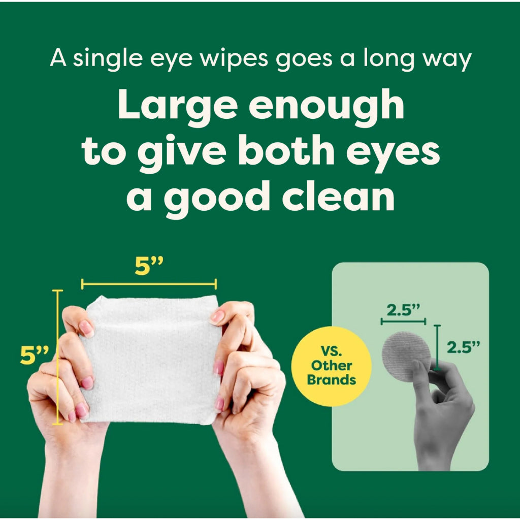 Earth Rated Pet Eye Wipes/ Ear Wipes 70 Pcs Vet Developed Hypoallergenic Gentle