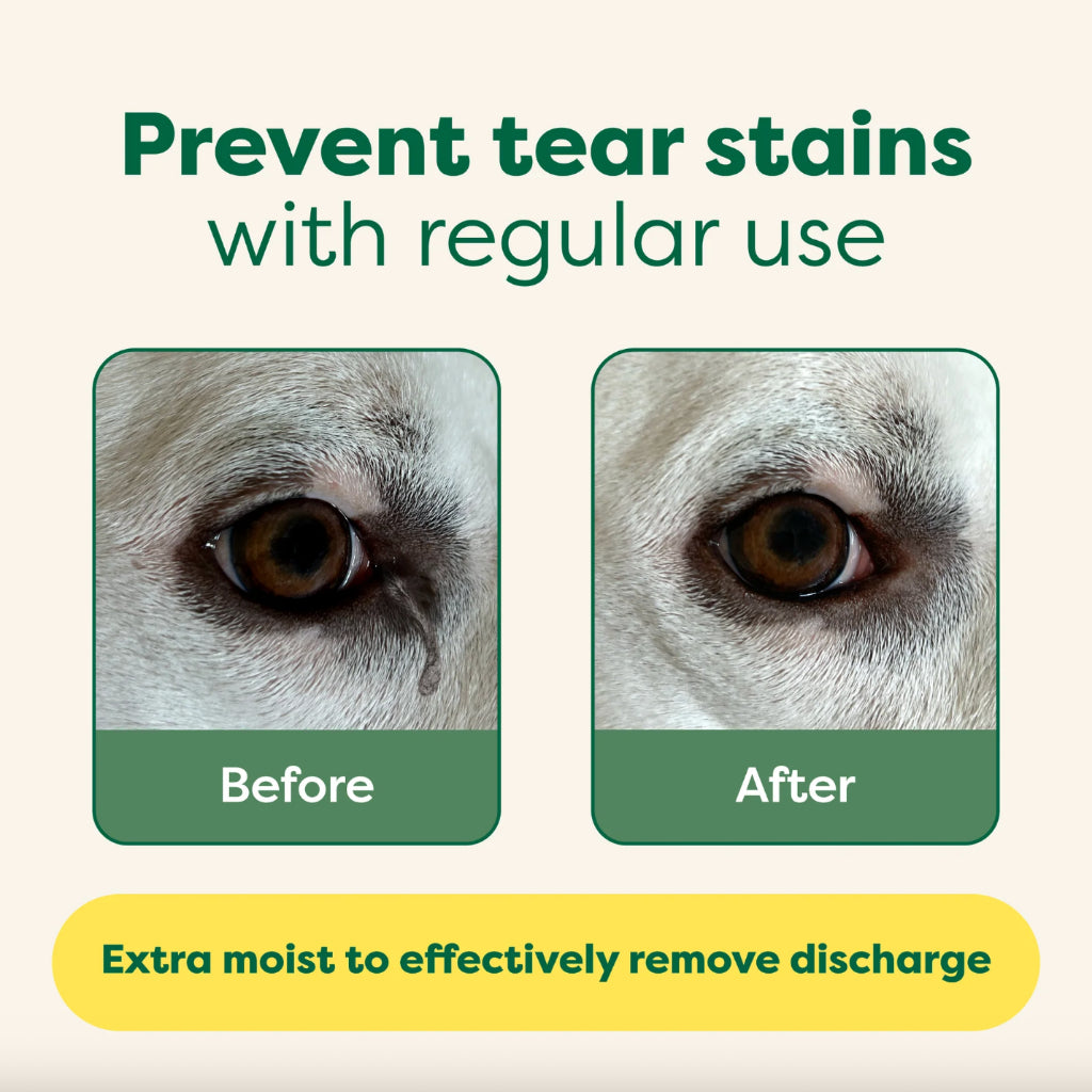 Earth Rated Pet Eye Wipes/ Ear Wipes 70 Pcs Vet Developed Hypoallergenic Gentle