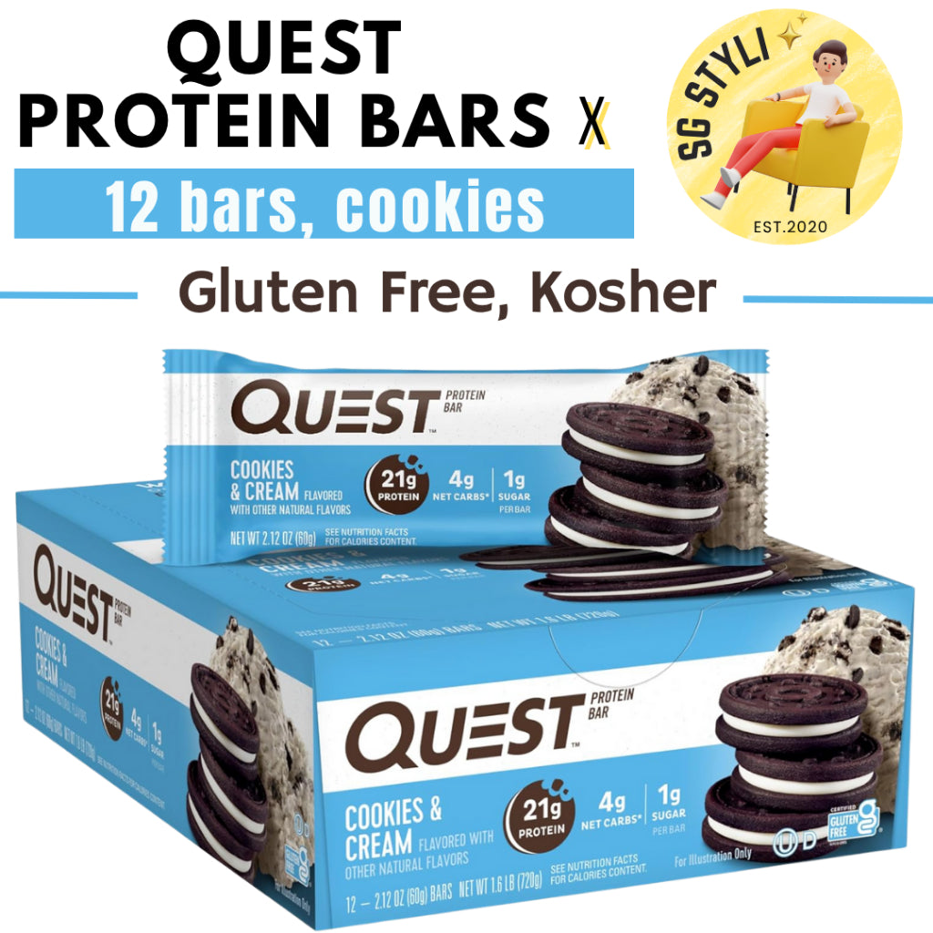 Quest Nutrition Protein 12 Bars Chocolate - Keto Friendly, High Protein
