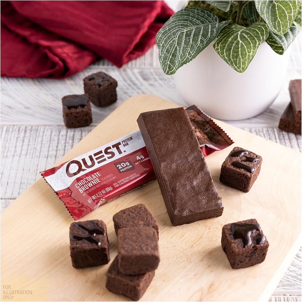 Quest Nutrition Protein 12 Bars Chocolate - Keto Friendly, High Protein