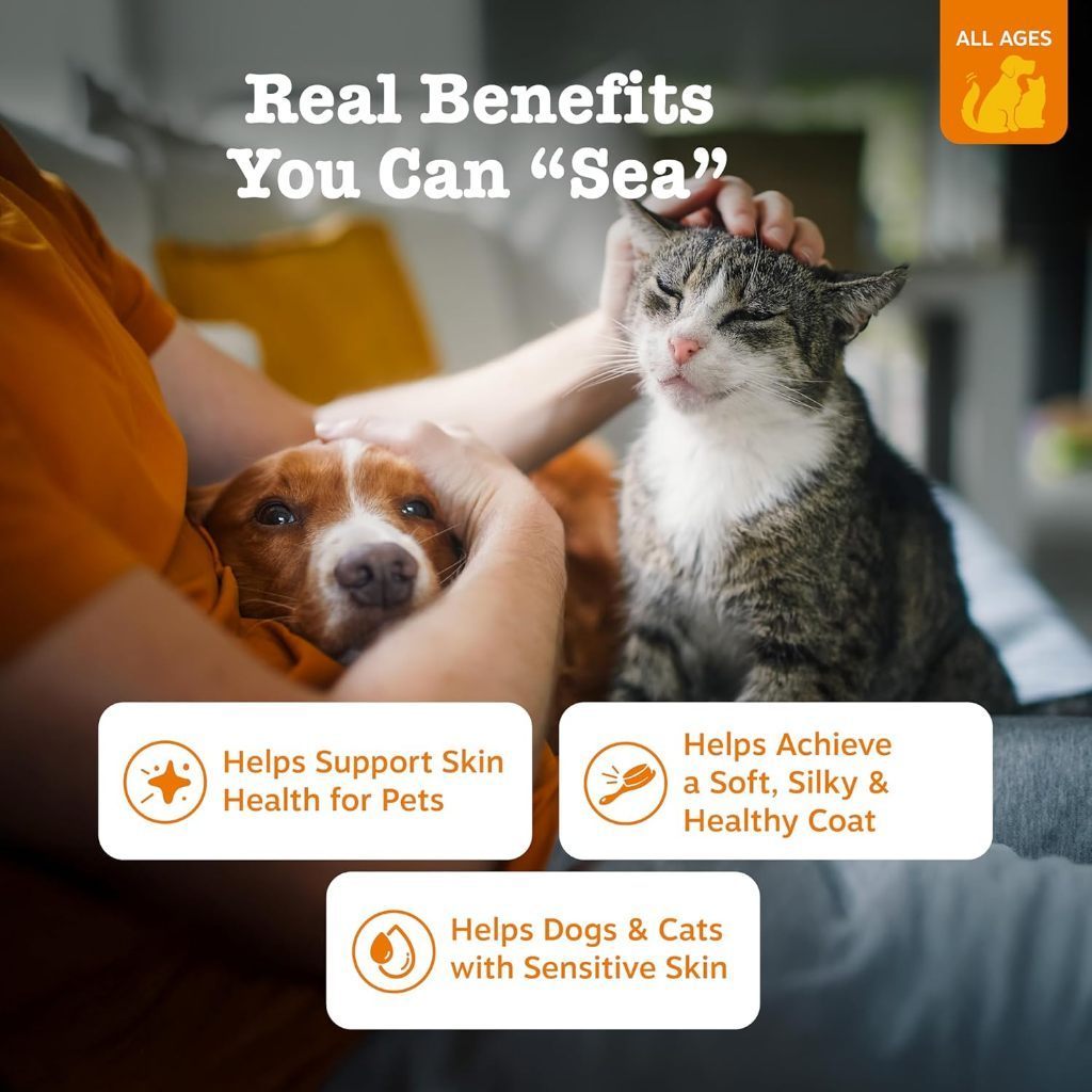 Zesty Paws Pure Wild Alaskan Salmon Oil for Cats and Dogs 32oz/946ml EXP 09/2027