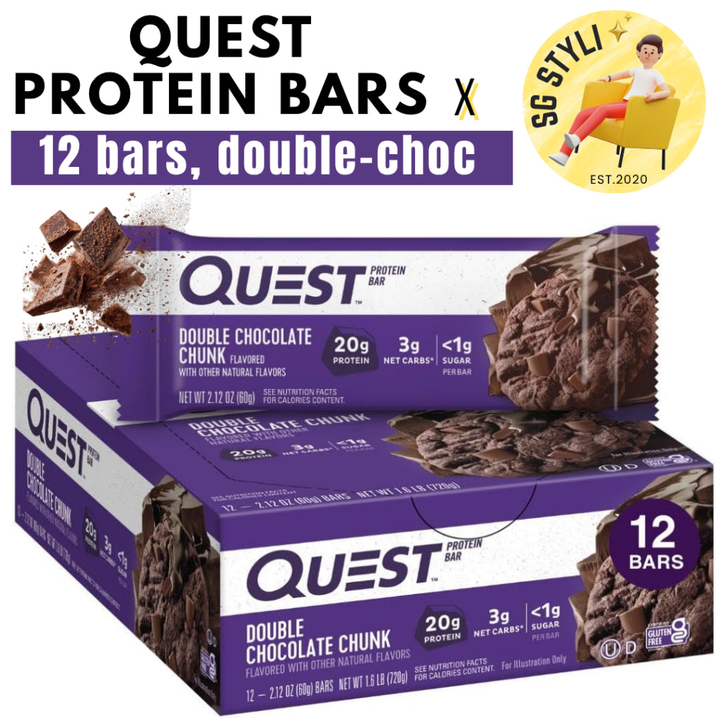 Quest Nutrition Protein 12 Bars Chocolate - Keto Friendly, High Protein