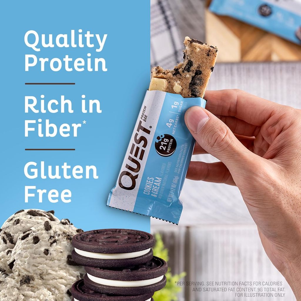 Quest Nutrition Protein 12 Bars Chocolate - Keto Friendly, High Protein