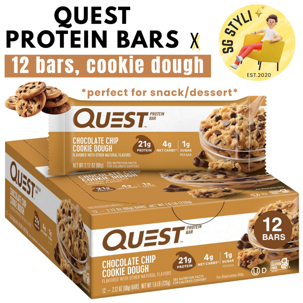 Quest Nutrition Protein 12 Bars Chocolate - Keto Friendly, High Protein