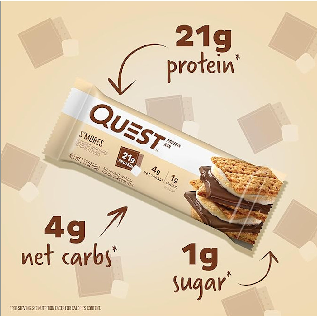Quest Nutrition Protein 12 Bars Chocolate - Keto Friendly, High Protein