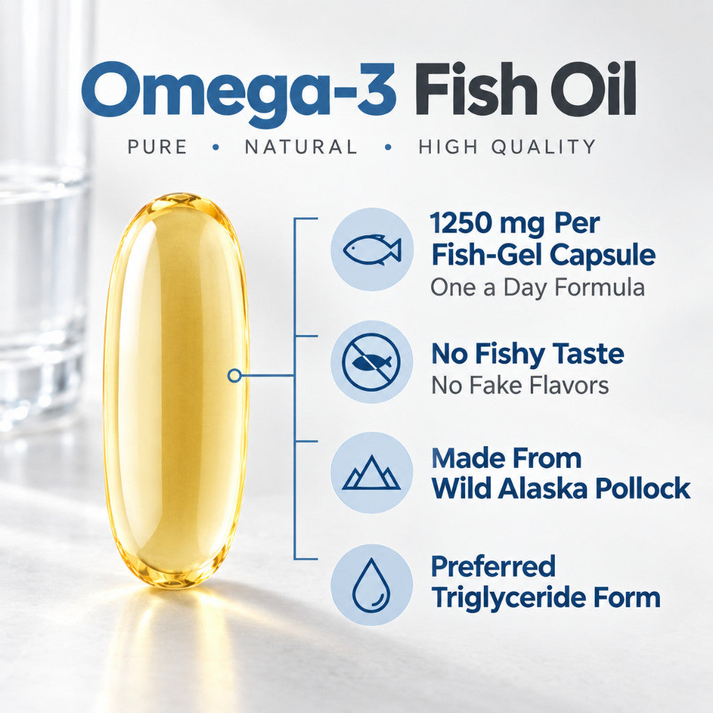 Sports Research Triple Strength 1250mg Omega-3 Fish Oil, 150 Fish Softgels from Wild Alaska Pollock