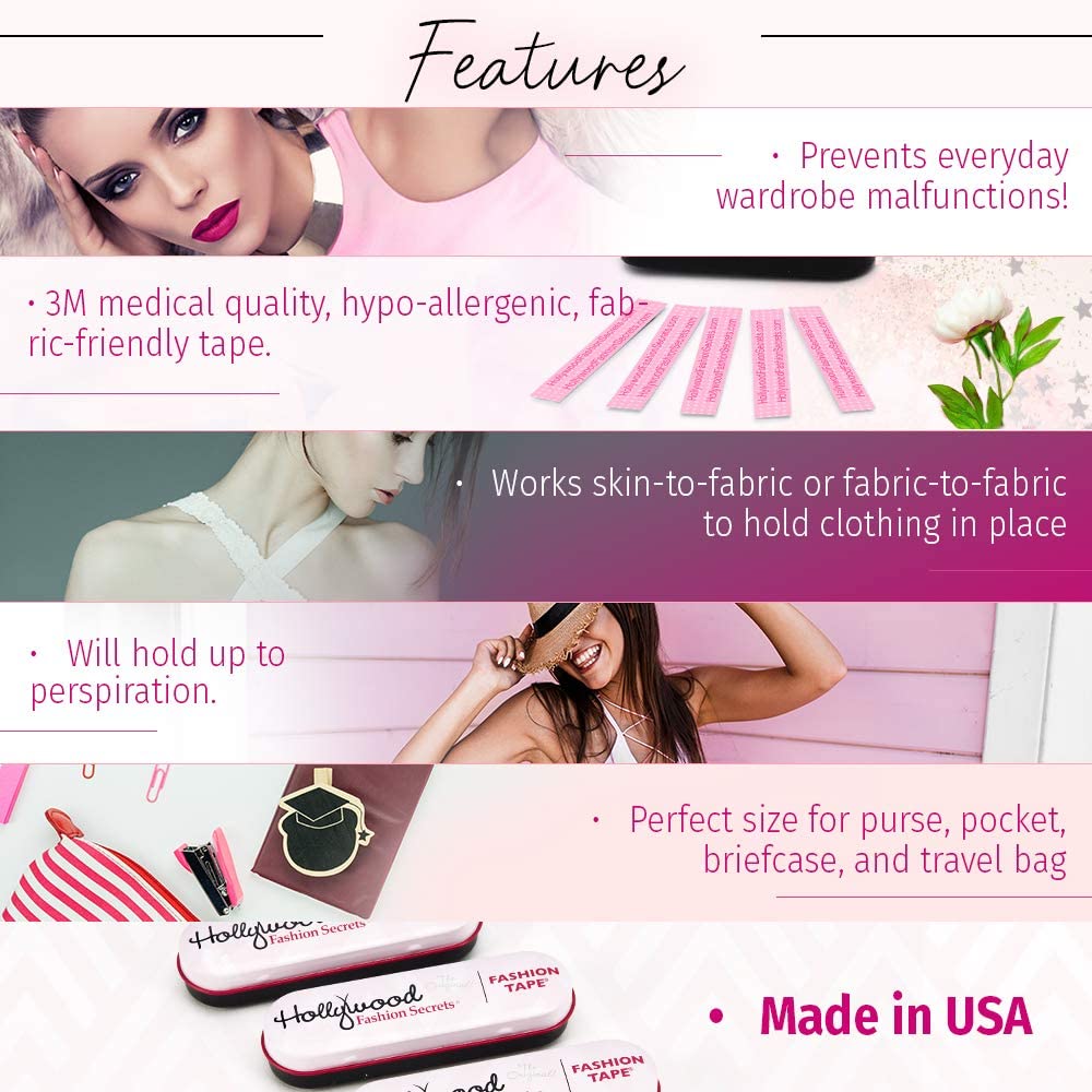 Hollywood Fashion Tape (36 Tapes 1 Tin) Fashion Secrets Double-Stick Apparel Tape