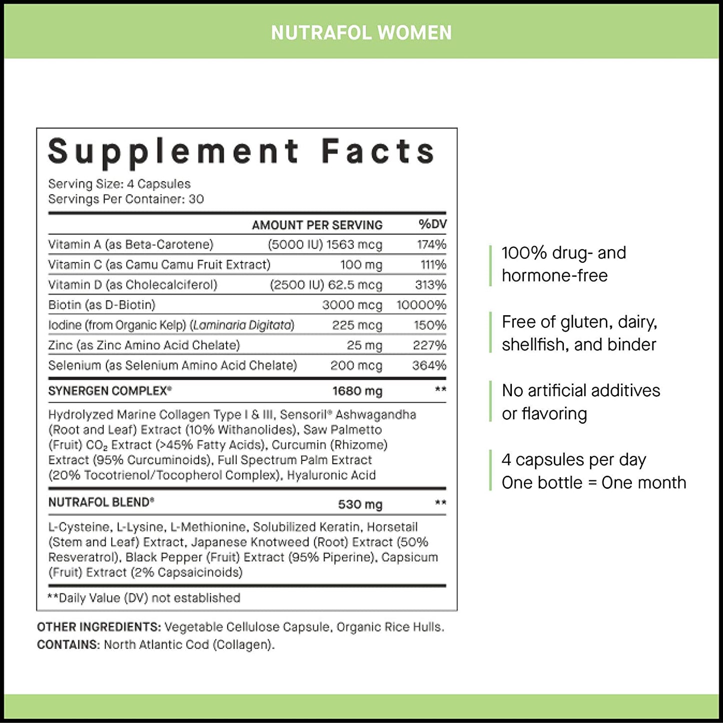 Nutrafol Women/Men/Women Balance 120 Tabs (Strengthen Hair Growth)