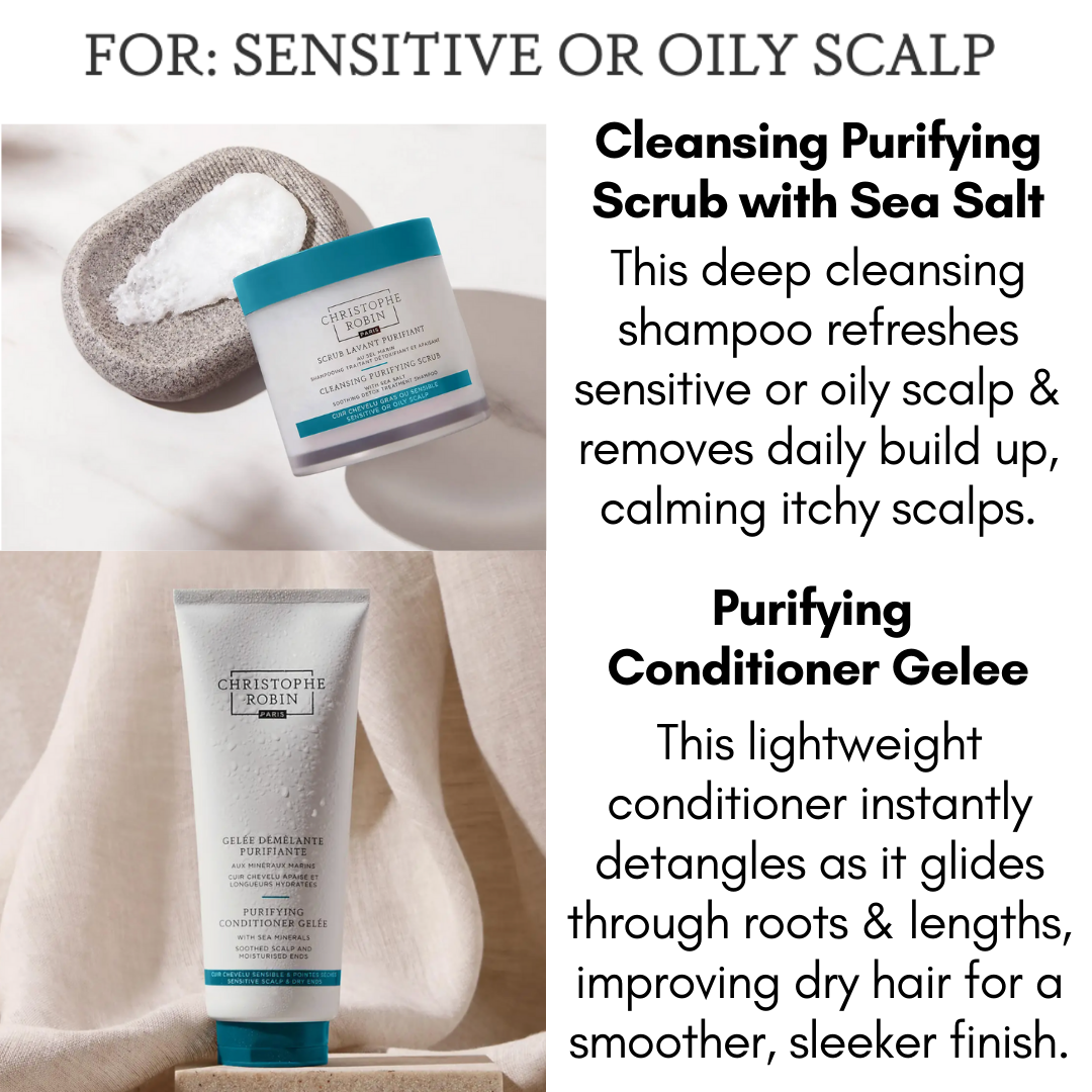Christophe Robin Sea Salt Purifying Scalp Scrub 75ml/250ml (Detox - Oily Scalp)